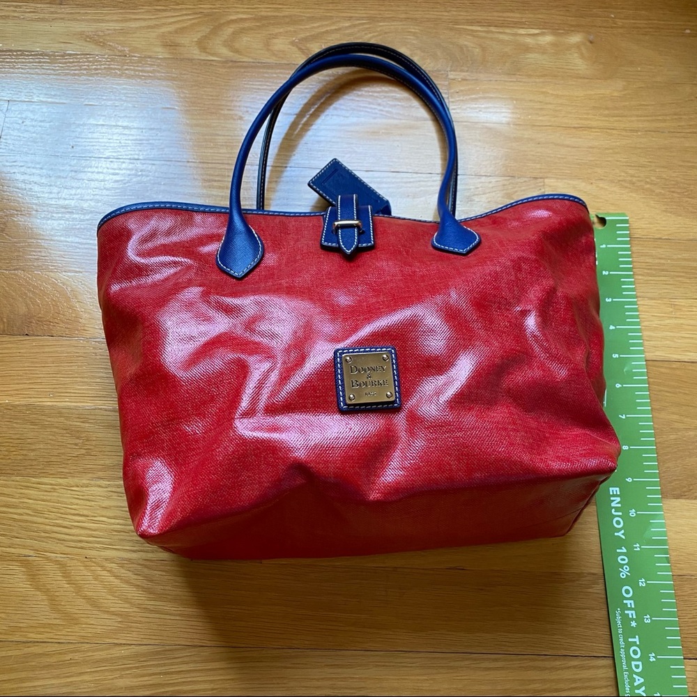Dooney & Bourke Red and Blue Tote Bag